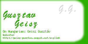 gusztav geisz business card